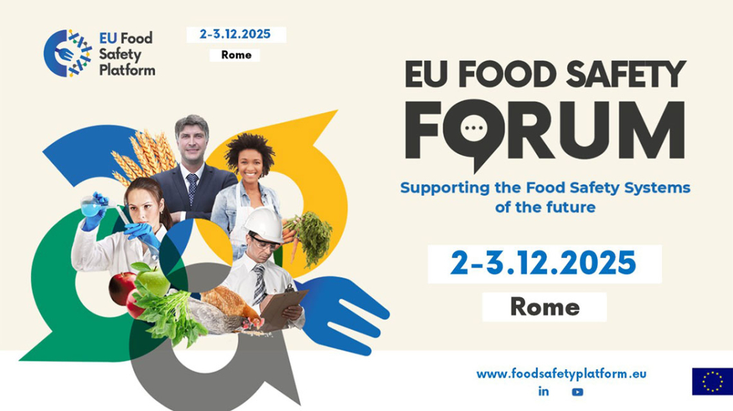 A Roma il 2-3 dicembre l’EU FOOD SAFETY FORUM 2025