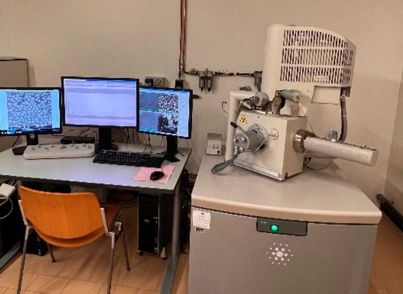 Sistema per microscopia elettronica a scansione ambientale (ESEM) con rivelatore a dispersione di energia a raggi X (EDX) a) per la caratterizzazione di materiali su scala nano e micro e b) per la determinazione di nanoparticelle negli alimenti