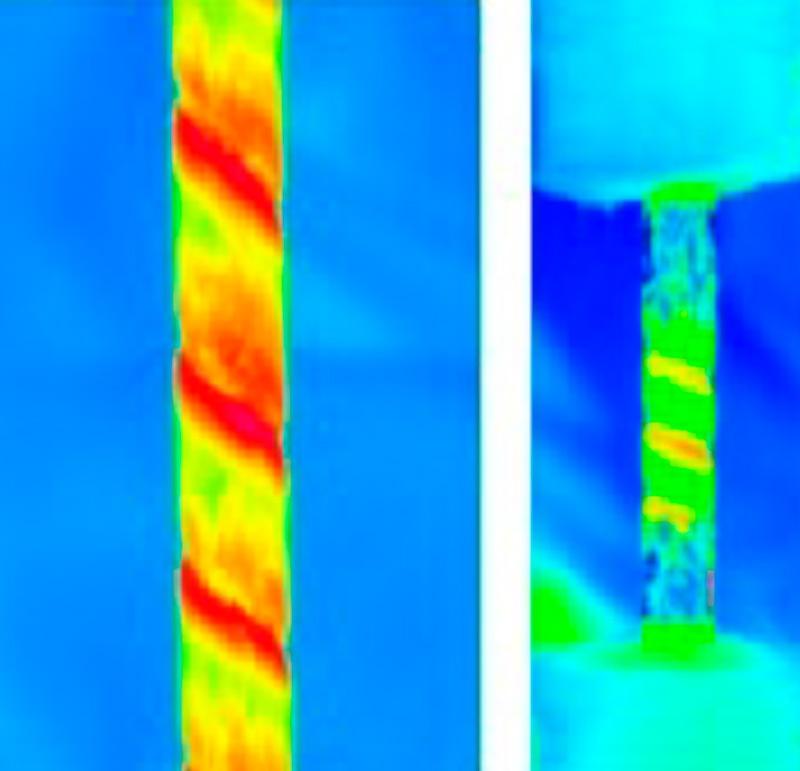 Superficie esterna di un tubo elicoidale corrugato utilizzato nel settore food per incrementare le prestazioni di scambio termico in scambiatori di calore 